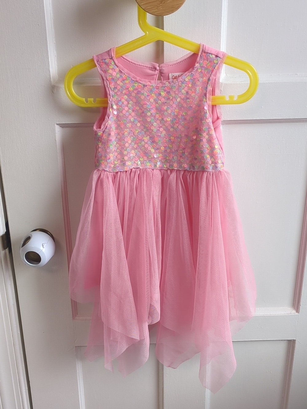 Cat & Jack Pink Sequin Tulle Dance Dress